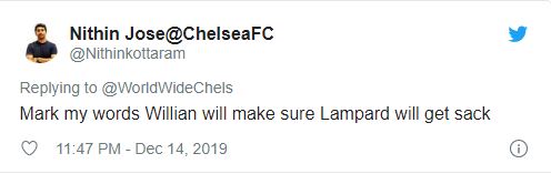 Chelsea fans rip into Willian on Twitter - Bóng Đá