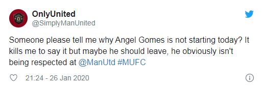 United fans frustrated Angel Gomes didn't get a chance - Bóng Đá