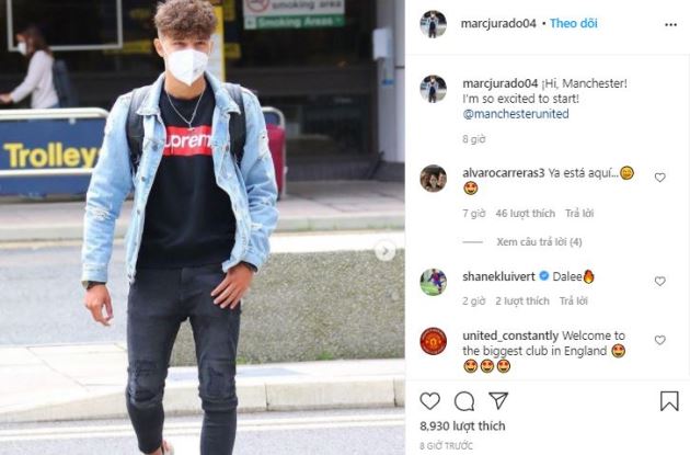 Photo: Barcelona starlet spotted in Manchester ‘excited’ about joining Man United - Bóng Đá