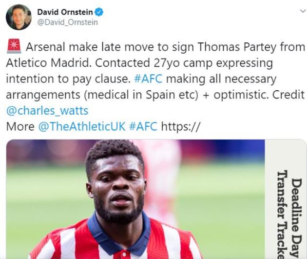 David Orstein: Arsenal kích hoạt mua Partey - Bóng Đá