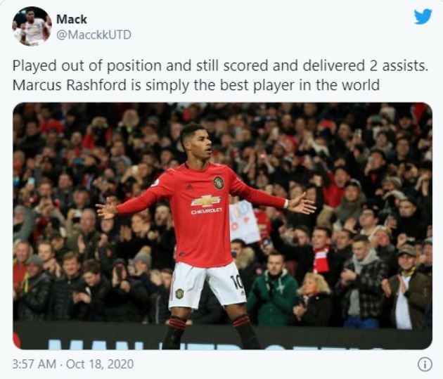 Manchester United fans react to Marcus Rashford’s performance vs Newcastle United - Bóng Đá
