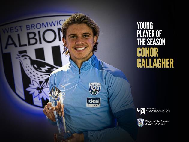 Conor Gallagher wins West Bromwich Albion Young Player of the Season award - Bóng Đá