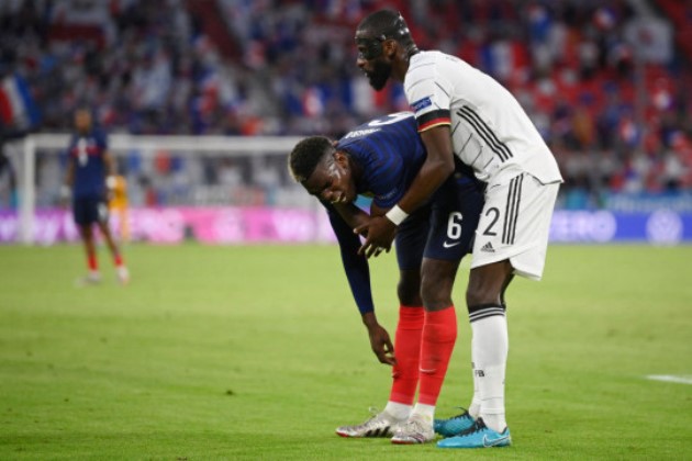 Antonio Rudiger appears to bite Paul Pogba during France’s Euro 2020 clash with Germany - Bóng Đá