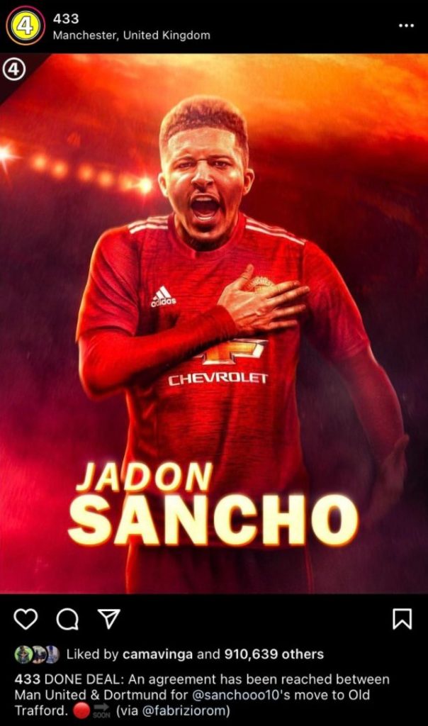 Eduardo Camavinga 'likes' Jadon Sancho to United post - Bóng Đá