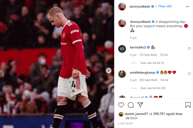 Donny van de Beek sends message to United fans after derby day loss - Bóng Đá