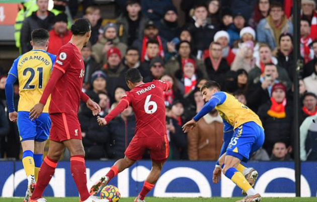 TRỰC TIẾP Liverpool 3-0 Southampton (Kết thúc H1): Thiago lên tiếng - Bóng Đá