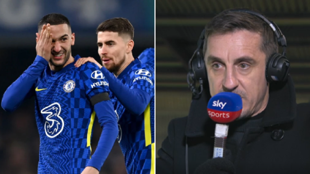 Gary Neville compares Hakim Ziyech to Manchester City star Riyad Mahrez after Chelsea beat Tottenham - Bóng Đá