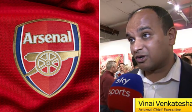Arsenal chief executive Vinai Venkatesham makes transfer promise but bats away Mykhailo Mudryk question - Bóng Đá