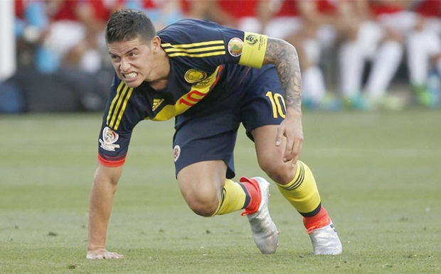 James Rodriguez không thể ra sân trận gặp Paraguay