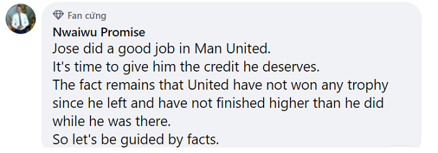 Phản ứng CĐV Jose Mourinho nói về M.U - Bóng Đá