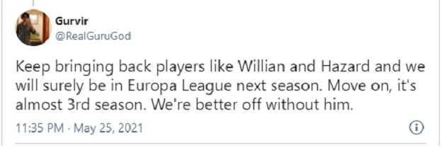 Chelsea fans react as Willian eyes return from Arsenal - Bóng Đá