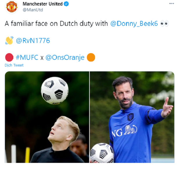 A familiar face on Dutch duty with Man United - Bóng Đá