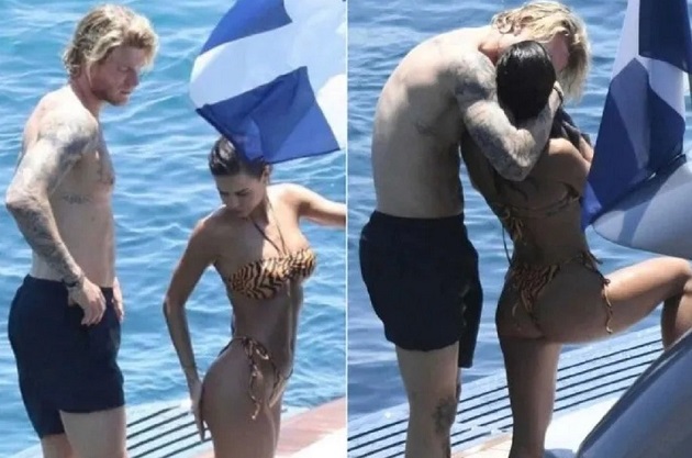 Photos: Liverpool’s Loris Karius issues apology to his stunning partner as he’s spotted kissing a mystery woman on a boat - Bóng Đá