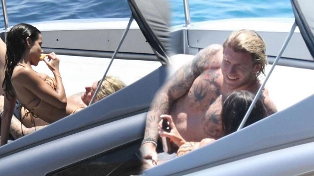 Photos: Liverpool’s Loris Karius issues apology to his stunning partner as he’s spotted kissing a mystery woman on a boat - Bóng Đá