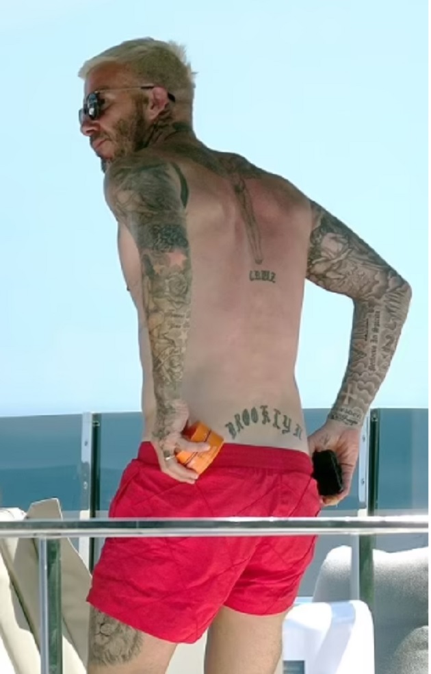 Beckham bị che thô thiển hình xăm trên truyền hình Trung Quốc