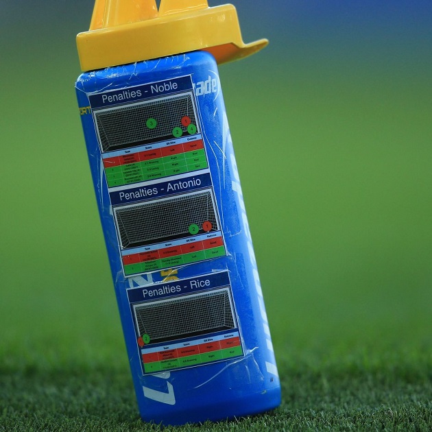 Jordan Pickford’s water bottle with penalty notes and pics spotted in Everton defeat - Bóng Đá