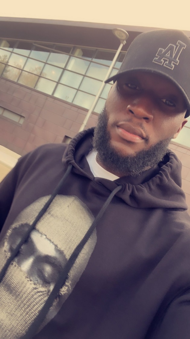 Lukaku đăng ảnh sau buổi tập.
