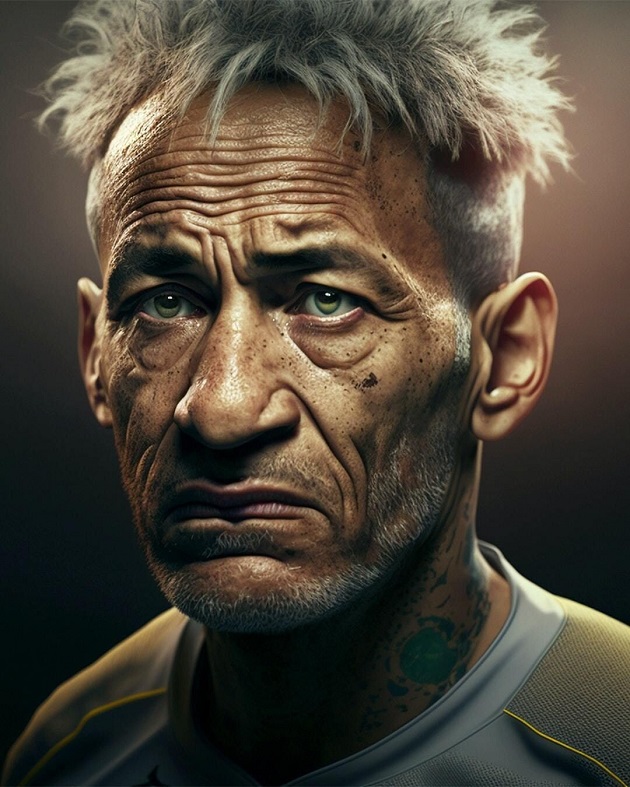 Messi, Cristiano Ronaldo, Mbappe, Neymar... when they're old! This is how the greatest footballers will look when they are seniors - Bóng Đá