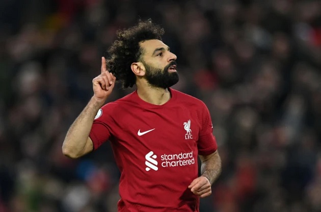 Mo Salah reacts to becoming Liverpool’s all-time top Premier League scorer in 7-0 thrashing of Manchester United - Bóng Đá