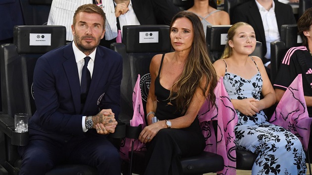 Victoria Beckham's daughter Harper enjoys a 'girls night' with Kim Kardashian at Lionel Messi's Inter Miami star-studded debut match - Bóng Đá