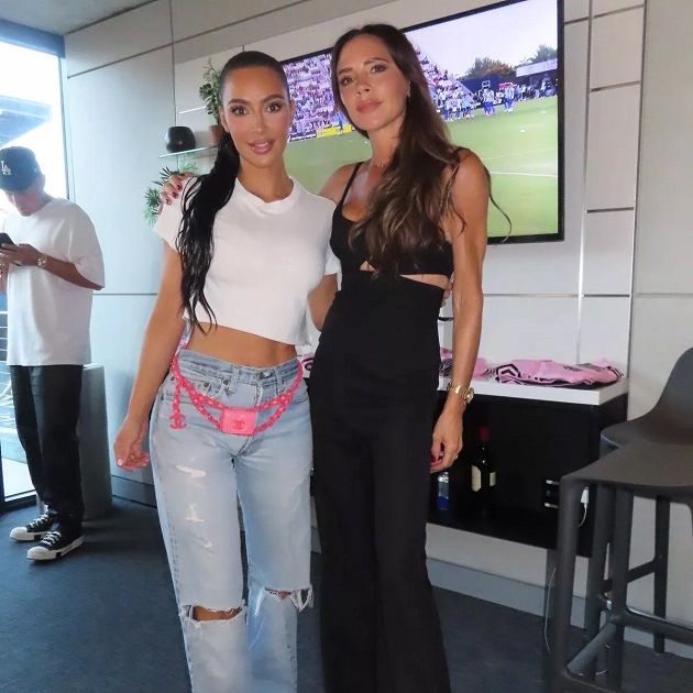 Victoria Beckham's daughter Harper enjoys a 'girls night' with Kim Kardashian at Lionel Messi's Inter Miami star-studded debut match - Bóng Đá