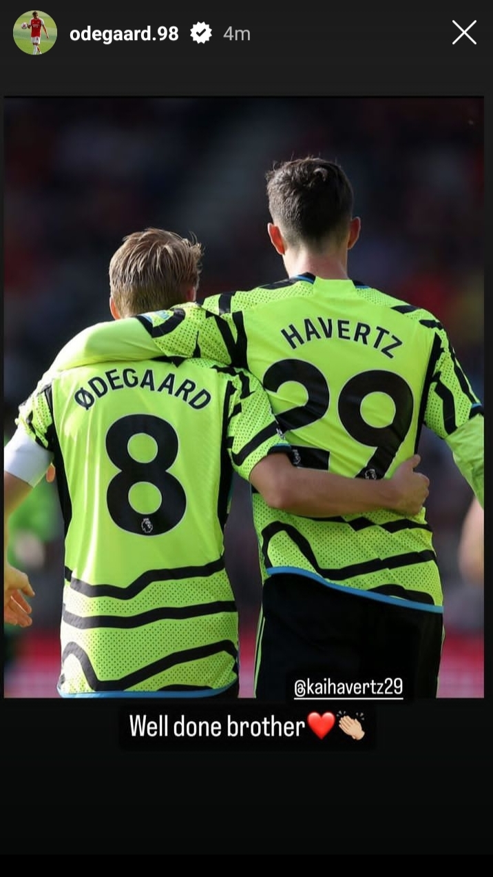 MARTIN ODEGAARD SENDS MESSAGE TO KAI HAVERTZ AS ARSENAL SECURE 4-0 WIN V BOURNEMOUTH - Bóng Đá