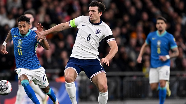 Harry Maguire endures a tough night against the pace of Brazilian attack - Bóng Đá