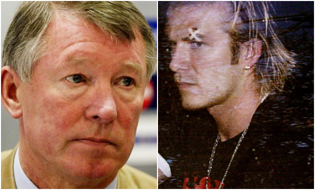 What Sir Alex Ferguson said to David Beckham after he kicked boot at him in Manchester United dressing room - Bóng Đá