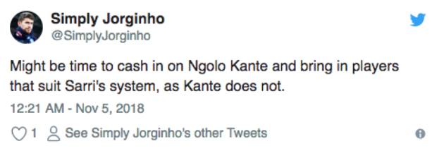 Fan Chelsea nói lời cay đắng về Kante sau trận thắng Palace - Bóng Đá