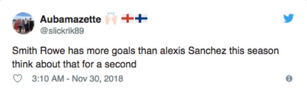 Fan Arsenal 'đá đểu' Alexis Sanchez sau màn trình diễn của Smith-Rowe - Bóng Đá