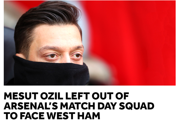 Nóng! Ozil tiếp tục ngồi ngoài trận derby London của Arsenal - Bóng Đá