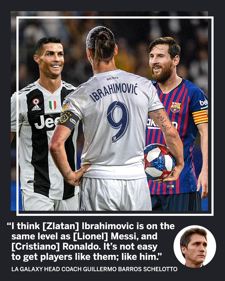 SỐC! Ibrahimovic được ca ngợi có cùng đẳng cấp với Ronaldo và Messi - Bóng Đá