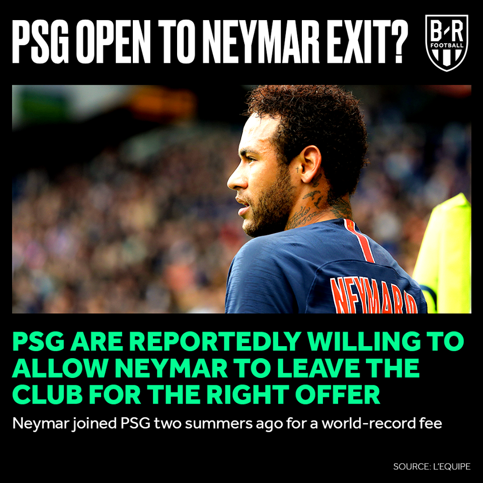 PSG are reportedly willing to allow to Neymar to leave the club for the right offer - Bóng Đá