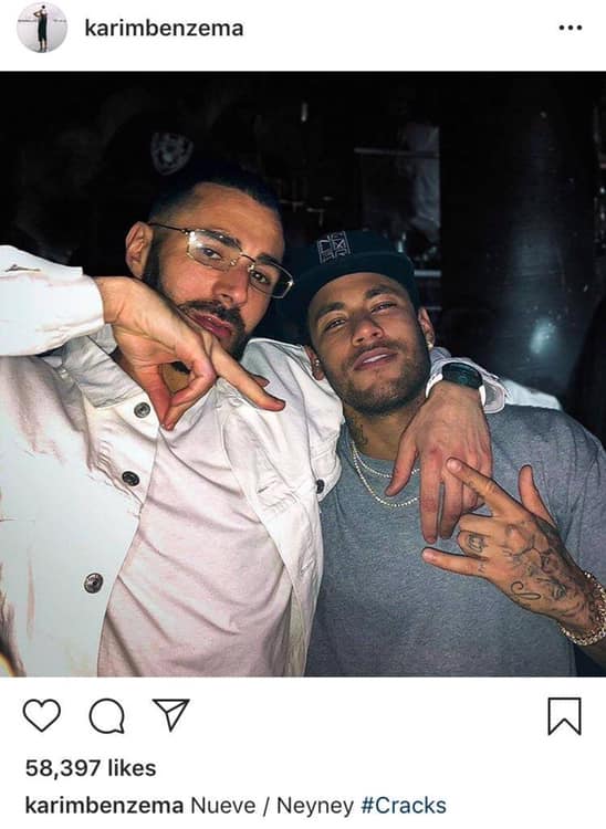 Karim benzema with neymar on instagram - Bóng Đá