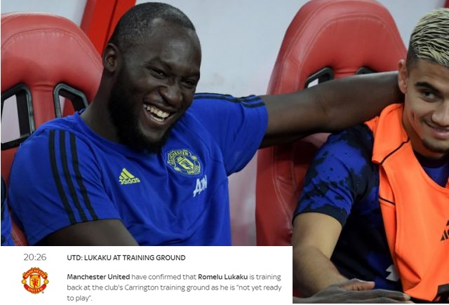 Manchester United have confirmed that Romelu Lukaku is training back at the club's Carrington training ground - Bóng Đá