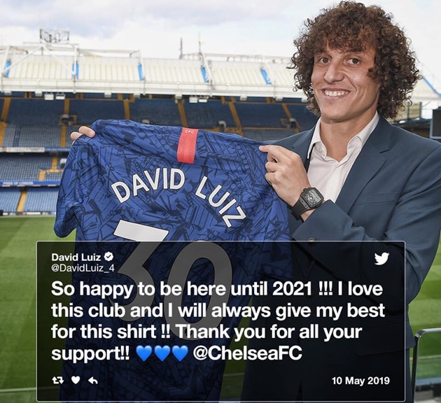 Rời Chelsea quá mau lẹ, David Luiz nói gì? - Bóng Đá