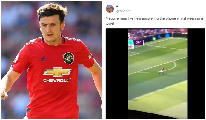 Fan says Harry Maguire 'runs like he’s answering the phone whilst wearing a towel' - Bóng Đá