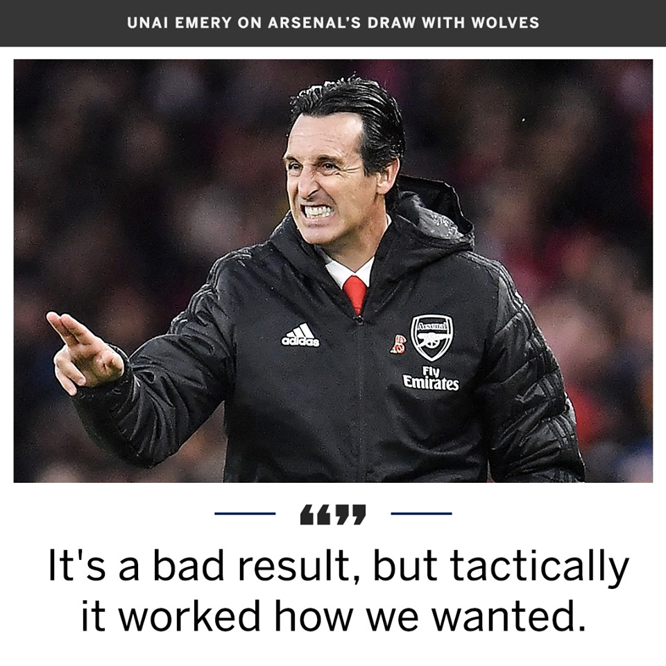 Unai Emery on Wolves draw: it's bad result but tactically it worked how we wanted - Bóng Đá
