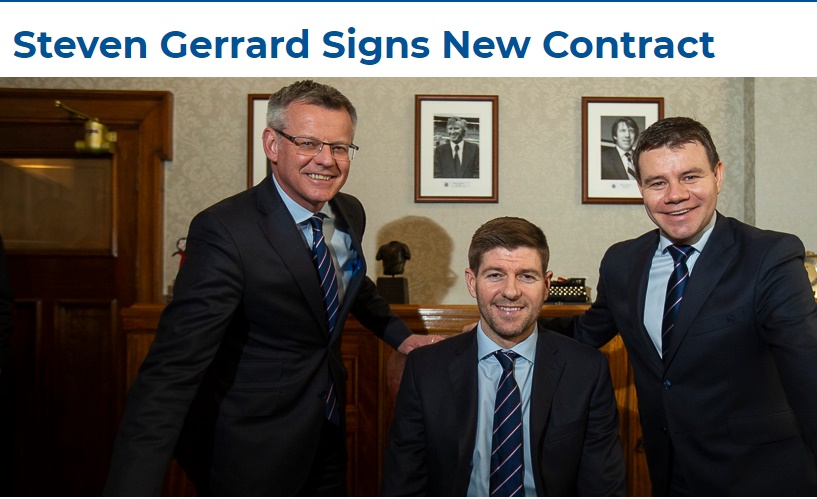 OFFICIAL: Steven Gerrard has signed a new Rangers contract until 2024 - Bóng Đá