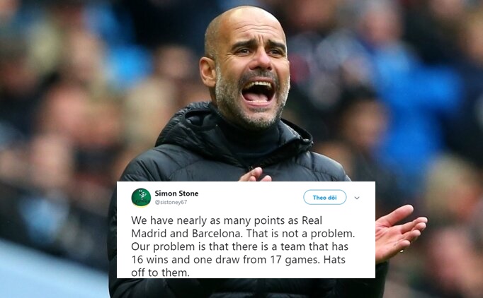 Simon Stone] Pep Guardiola ”We have nearly as many points as Real Madrid and Barcelona - Bóng Đá