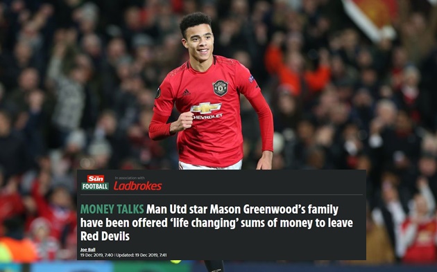 Mason Greenwood’s family have been offered ‘life changing’ sums of money to leave Red Devils - Bóng Đá