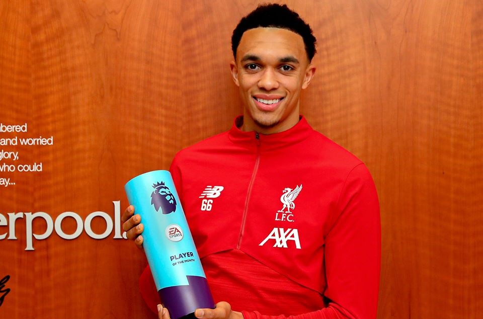 BREAKING: Trent Alexander-Arnold has been named the EA Sports Player of the Month for December. - Bóng Đá