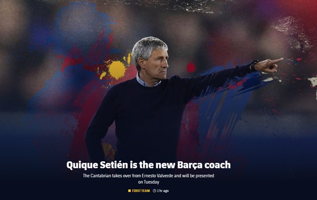 CHÍNH THỨC: Barca đuổi việc Valverde, bổ nhiệm Setien - Bóng Đá