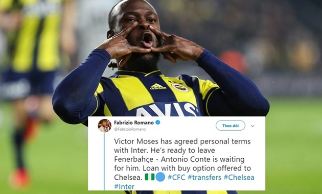 Victor Moses has agreed personal terms with Inter - Bóng Đá