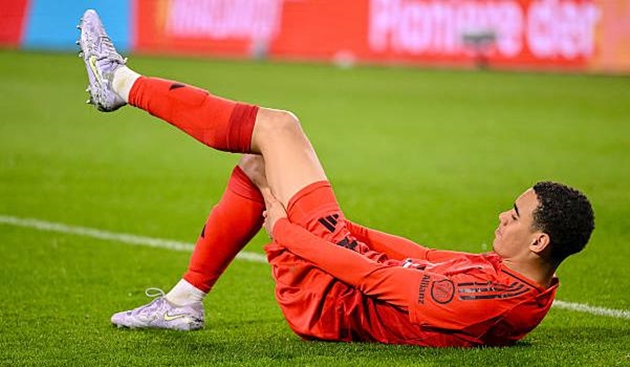 Musiala dính chấn thương, nguy cơ lỡ đại chiến với Inter