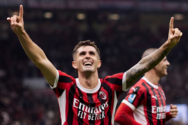 Pulisic hồi sinh mạnh mẽ trong màu áo AC Milan