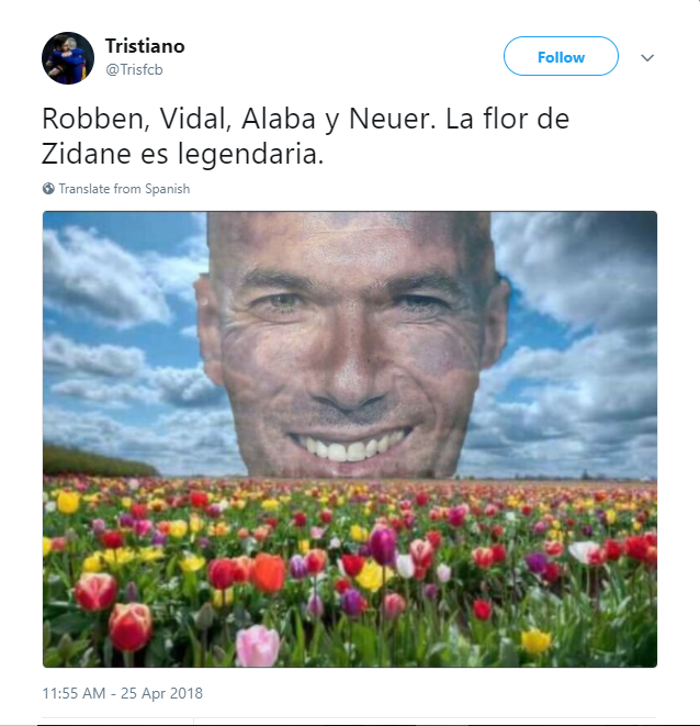 Hạ Bayern, Zidane được CĐV 'cung kính' dâng hoa  - Bóng Đá