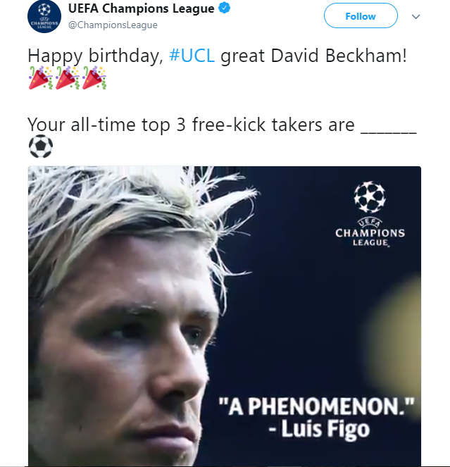 Thế giới bóng đá đua nhau mừng 'sanh thần' Beckham - Bóng Đá