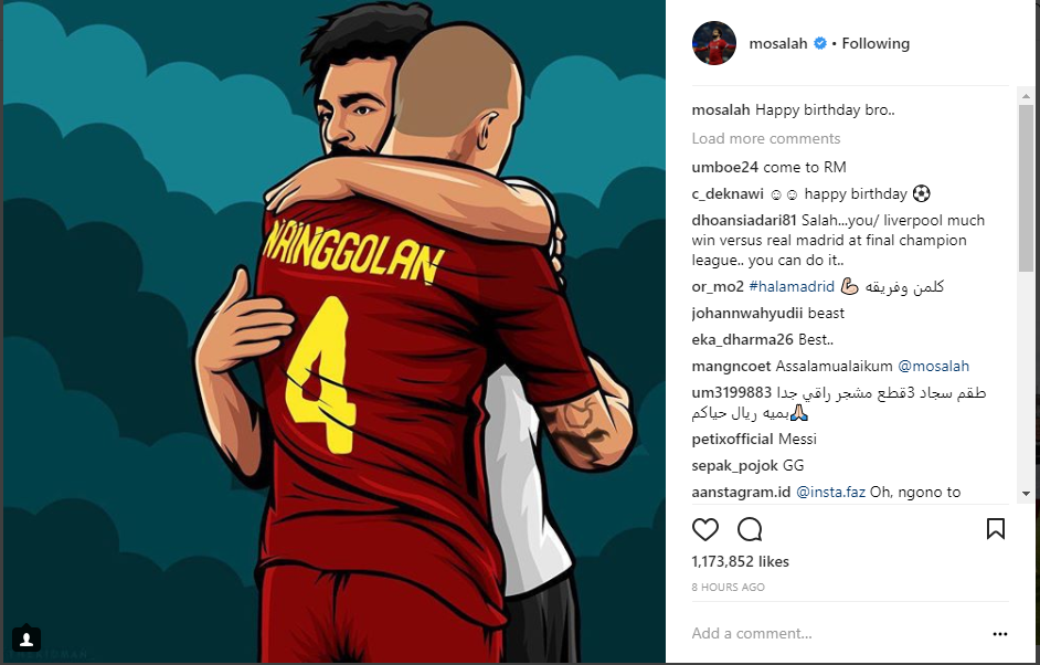 Salah đăng ảnh vỗ về 'trai hư' của AS Roma - Bóng Đá