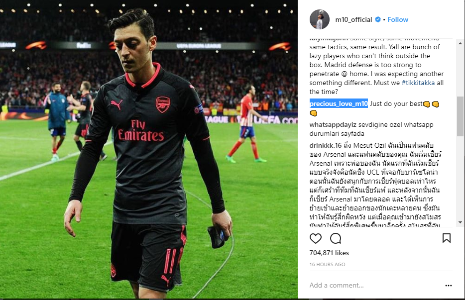 Hứng chịu chỉ trích, Ozil 'than khóc' với fan - Bóng Đá